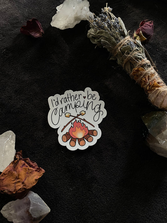 Rather Be Camping Sticker